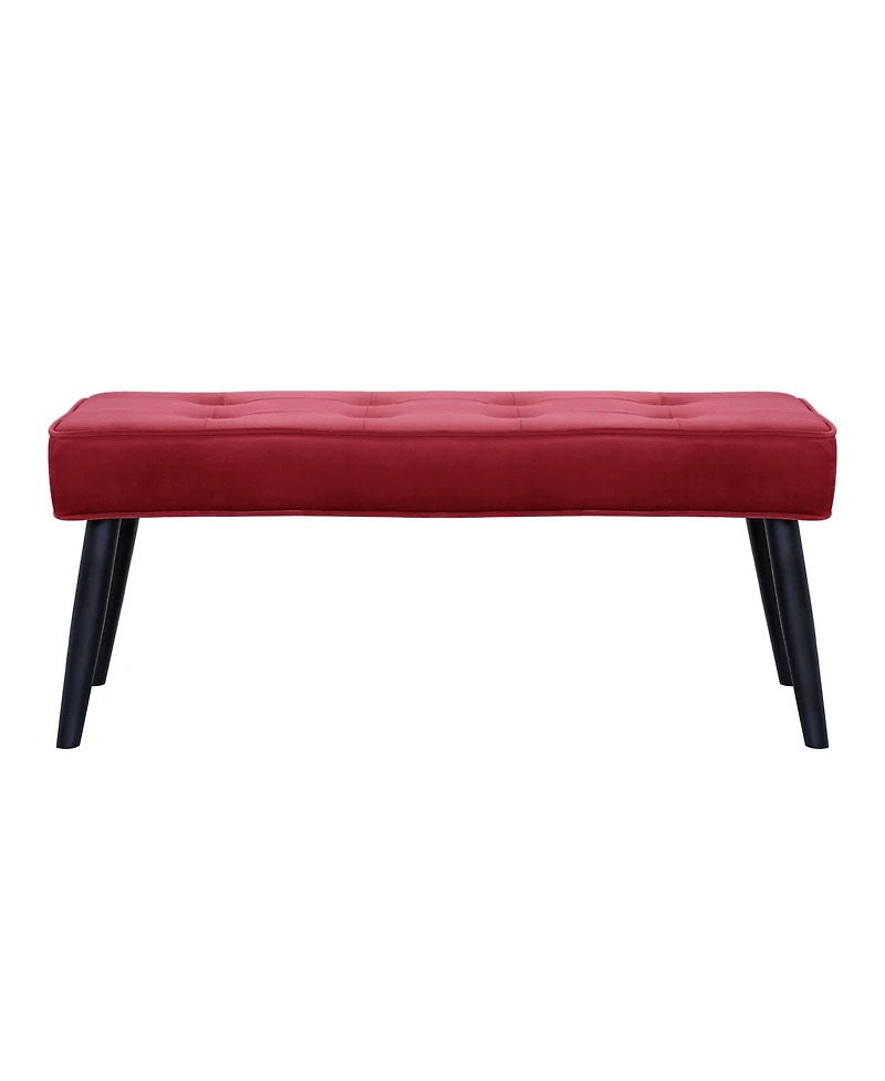 WestinTrends Velvet Tufted Bedroom Bench for Living Room & Entryway