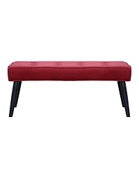 WestinTrends Velvet Tufted Bedroom Bench for Living Room & Entryway