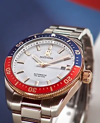 Tommy Hilfiger Unisex Automatic Silver-Tone Stainless Steel Bracelet Watch 40mm, Exclusively Ours