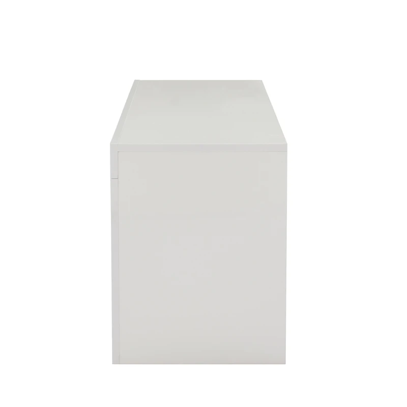 Simplie Fun Modern Tv Stand With Led Lights, High Glossy Front Tv Cabinet