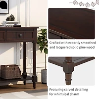 Streamdale Furniture Daisy Series Console Table Traditional Design With Two Drawers And Bottom Shelf