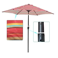 Streamdale 9FT Umbrella Red Stripes