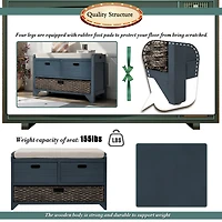 Streamdale Versatile Storage Bench with Basket & Drawers
