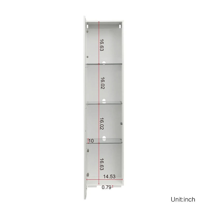 Streamdale Side Cabinet With Aluminum Strip Lamp