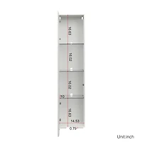 Streamdale Side Cabinet With Aluminum Strip Lamp