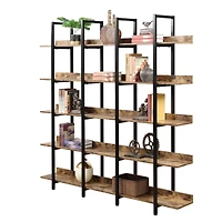 Streamdale 5 Tier Bookcase Home Office Open Bookshelf