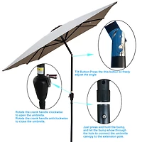Streamdale 6x9ft Patio Umbrella w/ Crank & Tilt