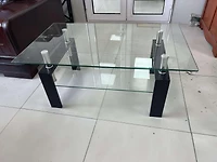 Streamdale Clear Glass Coffee Table with 2-Tier Design