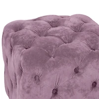Streamdale Furniture Modern Purple Velvet Ottoman, Small End Table, Footstool & Chair Set