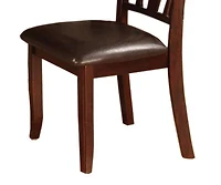 Streamdale Dark Espresso Finish Side Chairs with Padded Leatherette Seat