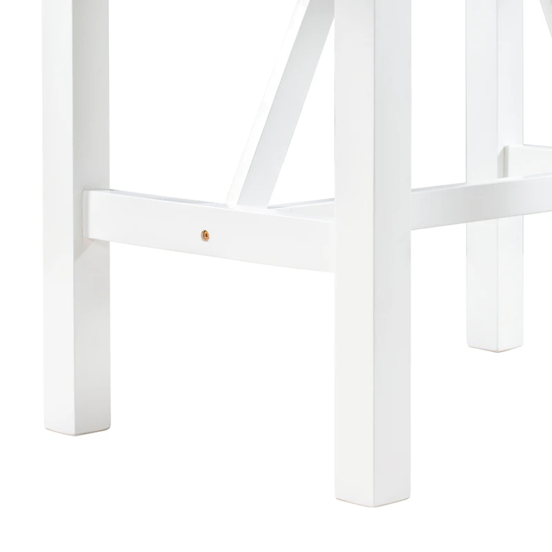 Simplie Fun 3-Piece Wooden Counter Height Dining Set with 2 Chairs for Small Spaces