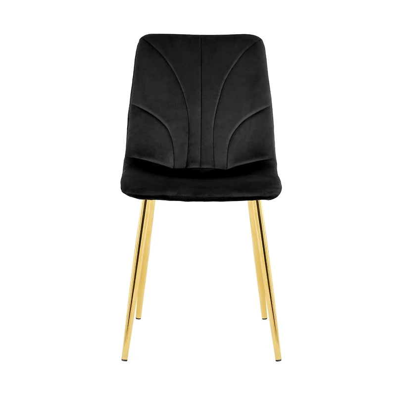 Simplie Fun Set of 4 Modern Black Dining Chairs