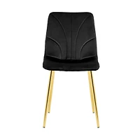 Simplie Fun Set of 4 Modern Black Dining Chairs