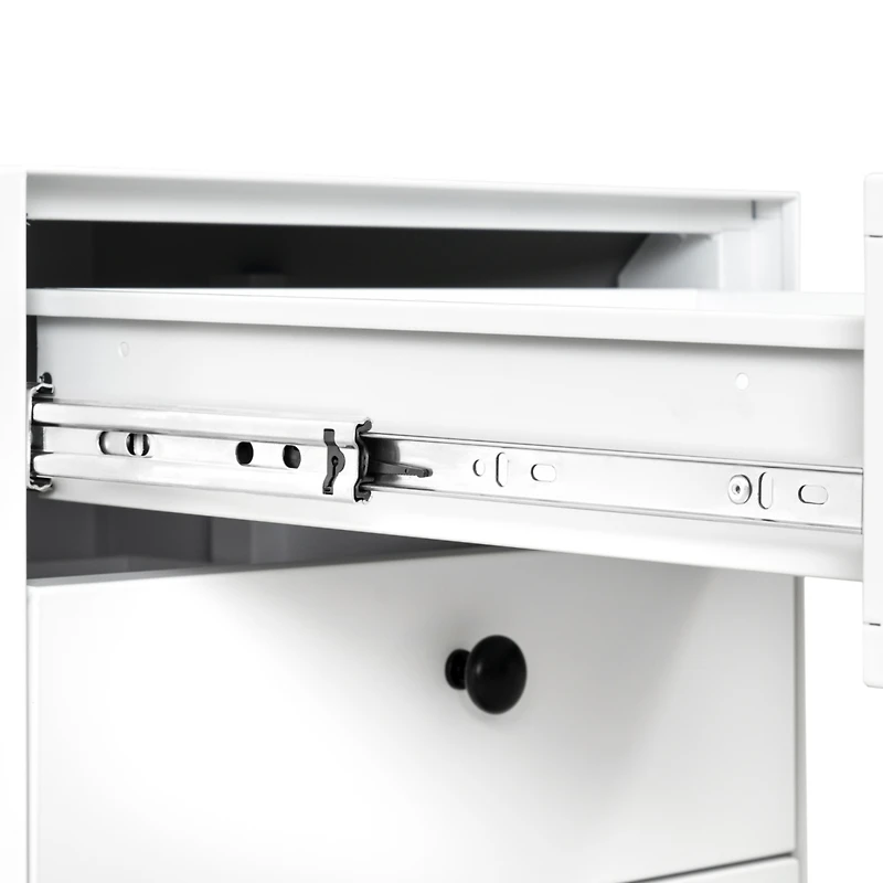 Simplie Fun 3-Drawer Steel Nightstand for Bedroom/Living Room