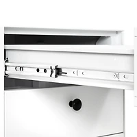 Simplie Fun 3-Drawer Steel Nightstand for Bedroom/Living Room