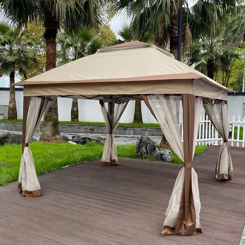 Streamdale Pop-Up Gazebo with Netting, 11x11FT, 2-Tier