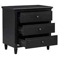 Streamdale 3-Drawer Nightstand Storage Wood Cabinet