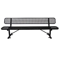 Streamdale 8 Ft. Outdoor Steel Bench With Backrest