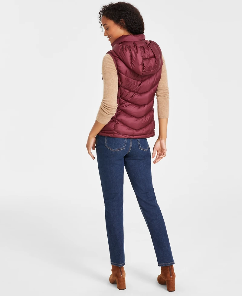 Charter Club Women's Packable Hooded Puffer Vest
