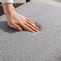 Streamdale Furniture Storage Ottoman Bench For End Of Bed Gold Legs, Modern Faux Fur Entryway Bench