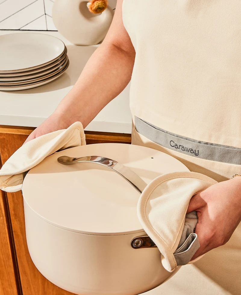 Caraway Cotton Solid-Color Lightweight Bib Apron