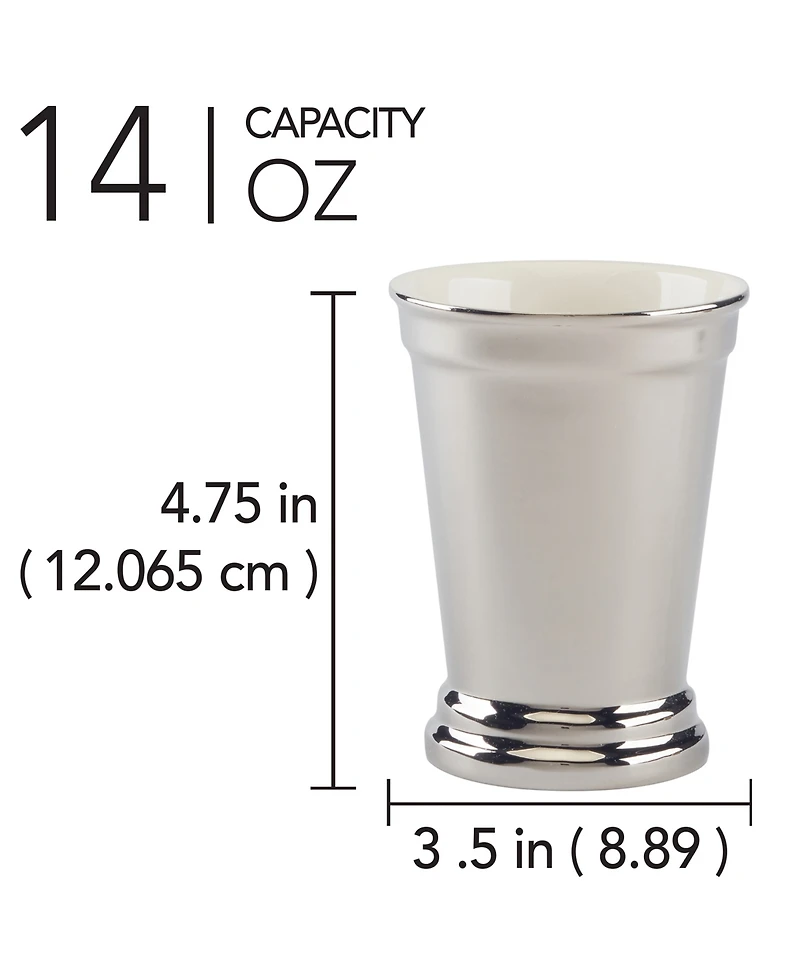 Certified International Derby Day at the Races Set of 4 Silver Plated Mint Julep Cup