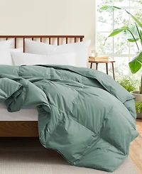Unikome Cotton All Season Goose Feather Down Comforter