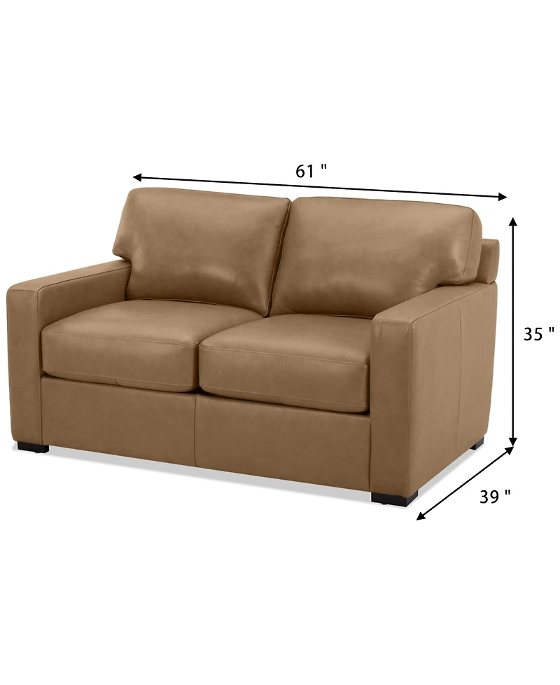 Radley 61" Leather Loveseat, Created for Macy's