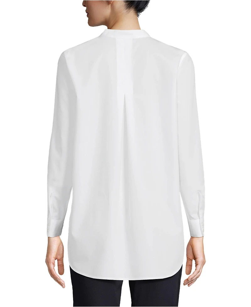 Lands' End Women's No Iron Banded Collar Popover Shirt