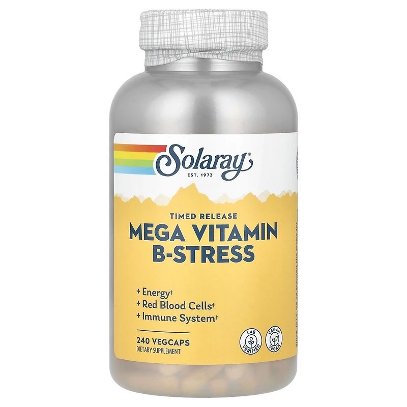 Solaray Mega Vitamin B-Stress Timed-Release - 240 VegCaps