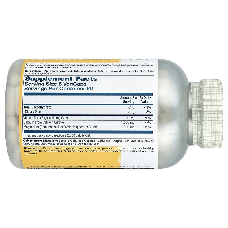 Solaray Cal-Mag Citrate with Vitamin D-2