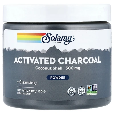 Solaray Activated Charcoal Powder - 5.3 oz (150 g)