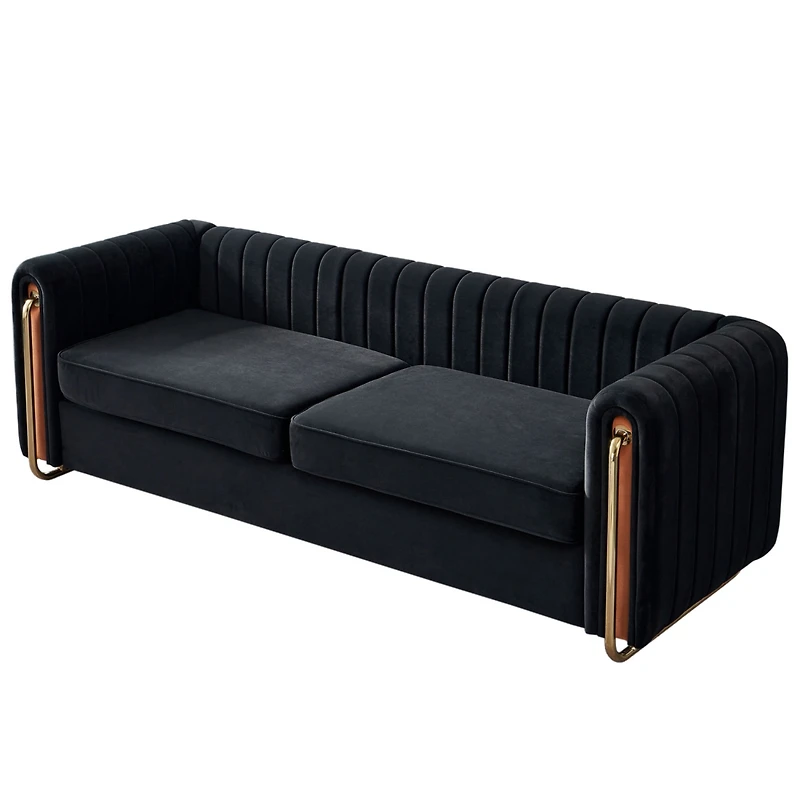 Streamdale Furniture Modern Velvet Sofa