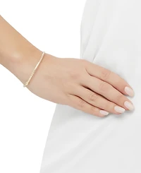 Italian Gold Textured Disco-Cut Hinged Bangle Bracelet in 10k Gold