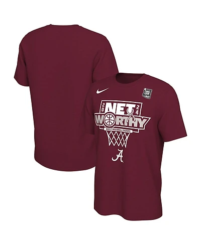 Unisex Nike Crimson Alabama Crimson Tide 2024 Ncaa Men's Basketball Tournament March Madness Final Four Locker Room T-Shirt