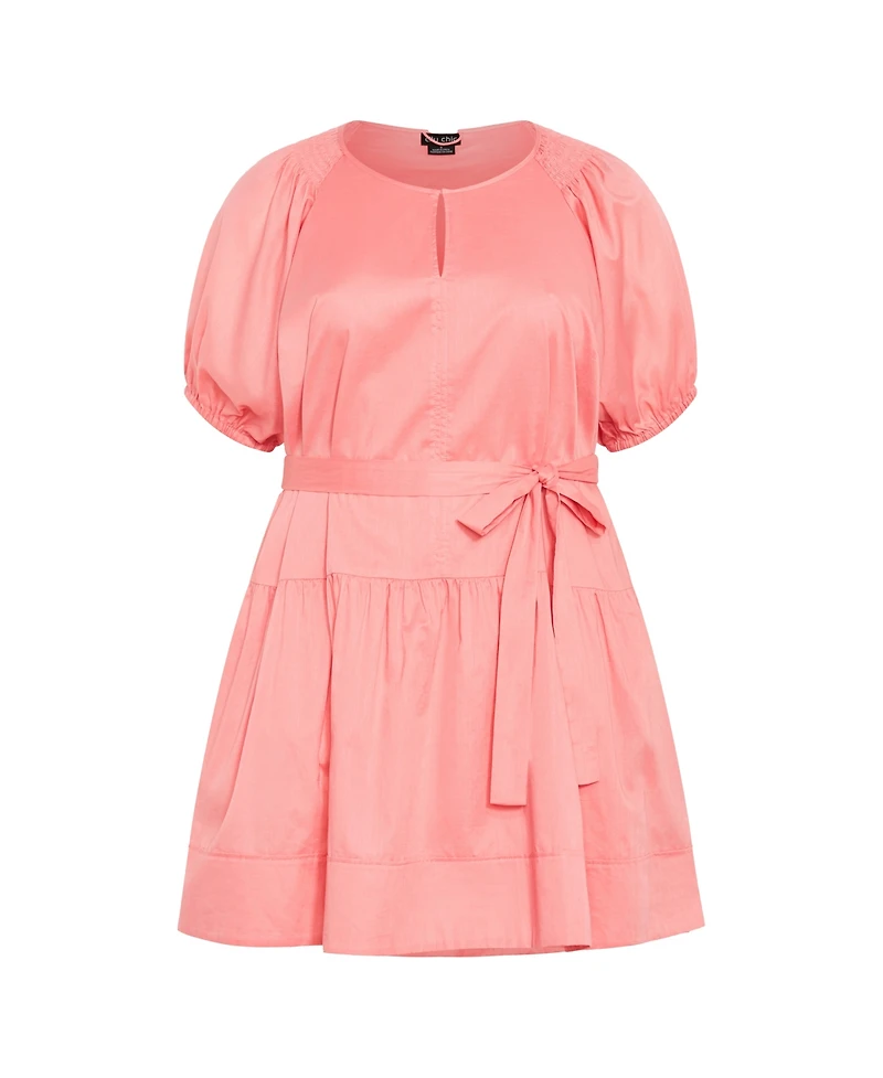 City Chic Plus Cassie Plain Dress