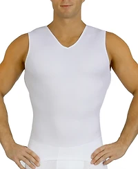 Instaslim Men's Power Mesh Compression Sleeveless V-Neck Shirt