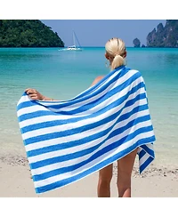 California Cabana Beach Towel (4 Pack, 30x70 in.), Striped, Soft Ringspun Cotton, Oversized Pool