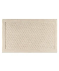 Host & Home Cotton Bath Rug, Stylish Textured Woven Design, Slip Resistant Backing, 5 Color Options