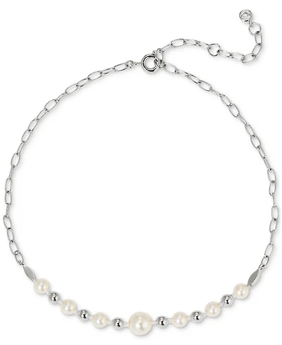 Ajoa by Nadri Silver-Tone Imitation Pearl Ankle Bracelet