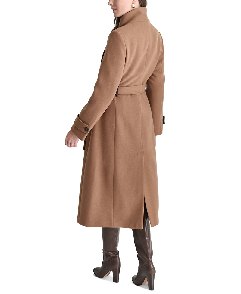 Dkny Women's Belted Wing-Collar Maxi Coat