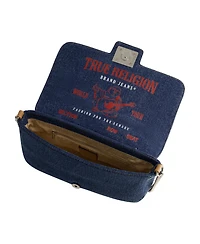 True Religion Denim Brass Hardware Flap
