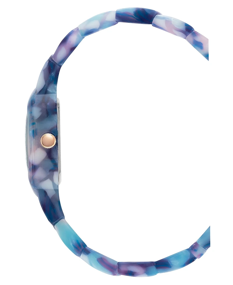 Anne Klein Women's Quartz Blue Acetate Link Expansion Watch, 30mm