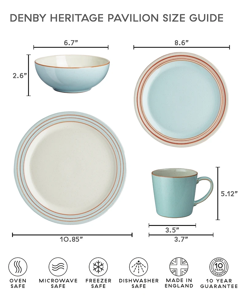 Denby Heritage Pavilion 4-Piece Place Setting