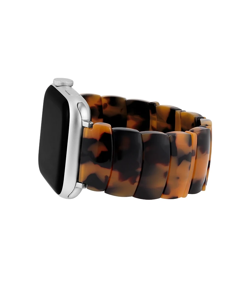 Anne Klein Women's Brown Marbled Acetate Expansion Bracelet designed for Apple Watch 42mm (Series 1-3 only) & 44/45/46/49mm (Ultra & Ultra 2)
