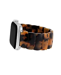 Anne Klein Women's Brown Marbled Acetate Expansion Bracelet designed for Apple Watch 42mm (Series 1-3 only) & 44/45/46/49mm (Ultra & Ultra 2)