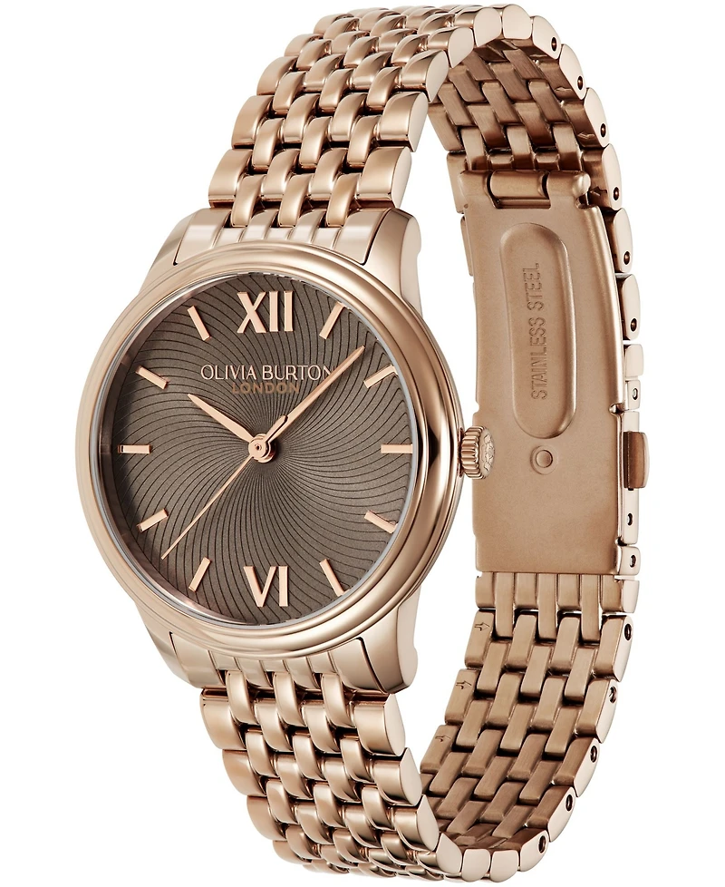 Olivia Burton Women's Classic Swirl Rose Gold-Tone Stainless Steel Watch 32mm