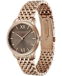 Olivia Burton Women's Classic Swirl Rose Gold-Tone Stainless Steel Watch 32mm