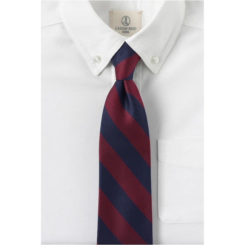 Lands' End School Uniform Kids Stripe Pre Tied Tie
