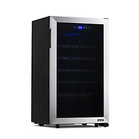 Newair Freestanding Bottle Compressor Wine Fridge in Stainless Steel